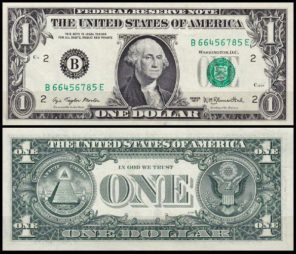 США 1 доллар 1977 (UNC Pick 462a) 
