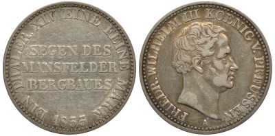 Пруссия 1 талер 1833 A, Фридрих Вильгельм III (1797-1840)