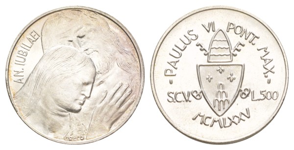 Ватикан, 500 лир 1975 год