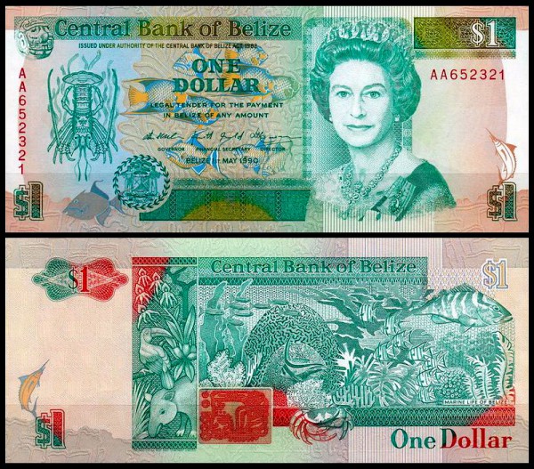 Белиз 1 доллар 1990 (UNC Pick 51)