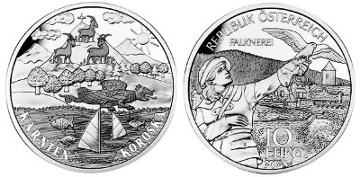 Австрия, 10 евро 2012 год, Замок Ландскрон в Каринтии, ПРУФ
