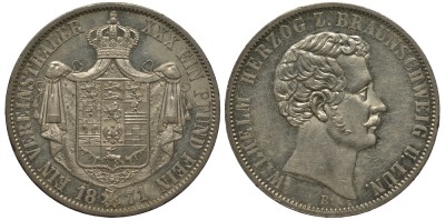 Брауншвейг-Вольфенбюттель, 1 талер 1871 год