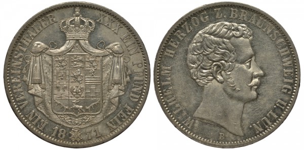 Брауншвейг-Вольфенбюттель, 1 талер 1871 год
