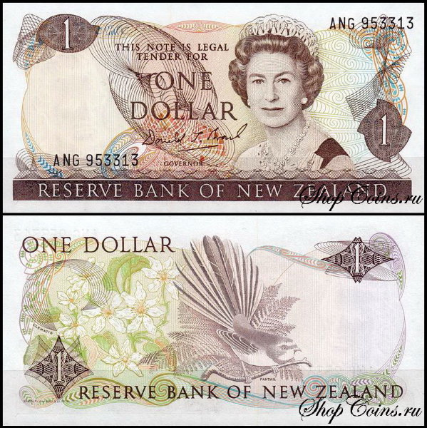 Новая Зеландия 1 доллар 1989-1992 (UNC Pick 169с) 
