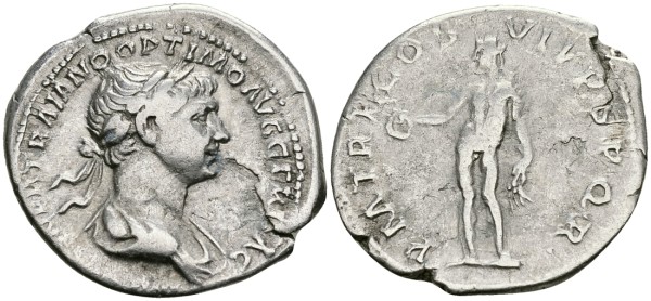Римская Империя денарий 114 - 117 Траян