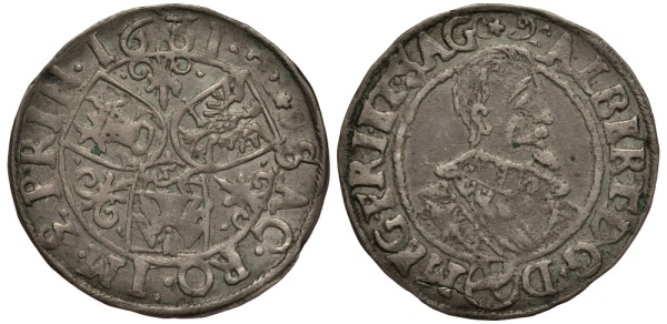 Валенштайн 3 крейцера 1631 Альберт фон Валенштайн (1623-1634)