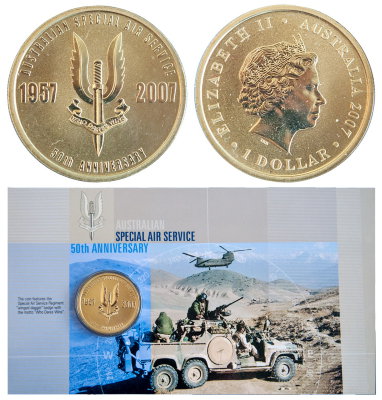 Австралия, 1 доллар 2007 год, 50 лет австралийскому спецназу