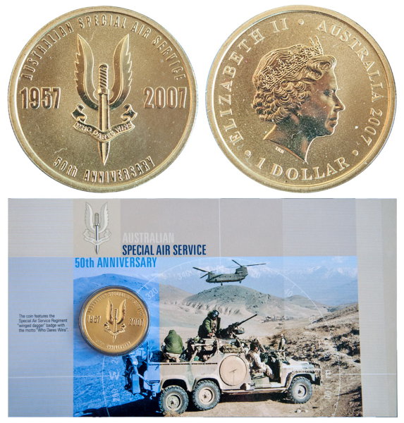 Австралия, 1 доллар 2007 год, 50 лет австралийскому спецназу