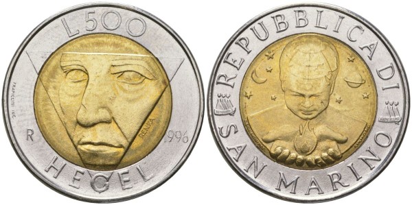 Сан Марино, 500 лир 1996 год