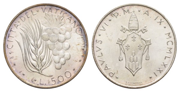 Ватикан, 500 лир 1971 год