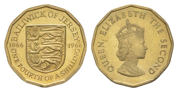 Джерси, 1 шиллинг 1966 год