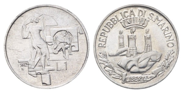Сан Марино, 1 лира 1982 год
