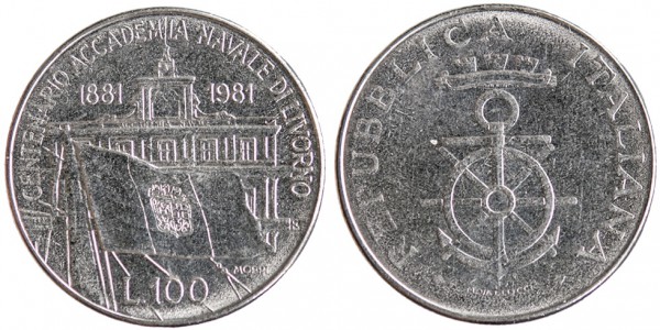 Италия, 100 лир 1981 год, UNC