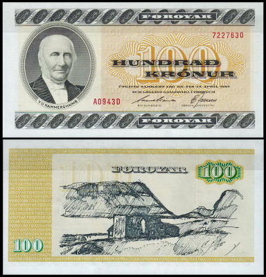 Фарерские острова 100 крон 1994 (UNC Pick 21)