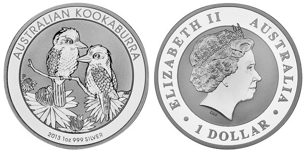 Австралия, 1 доллар 2013 (PROOF, серебро) Кукабарра