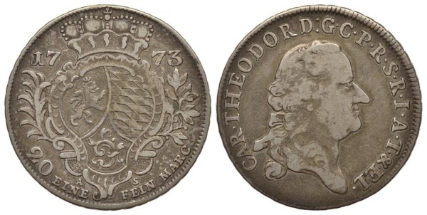 Пфальц, Зульцбах 1/2 талера 1773 AS Карл Теодор 