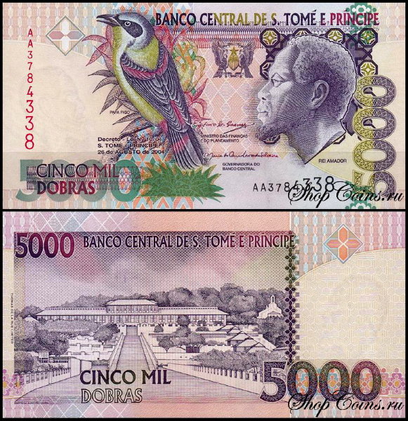 Сан-Томе и Принсипи 5000 добра 1996-2013 (UNC Pick 65)