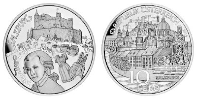Австрия, 10 евро 2014 год, Крепость Хоэнзальцбург