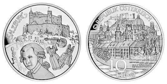 Австрия, 10 евро 2014 год, Крепость Хоэнзальцбург