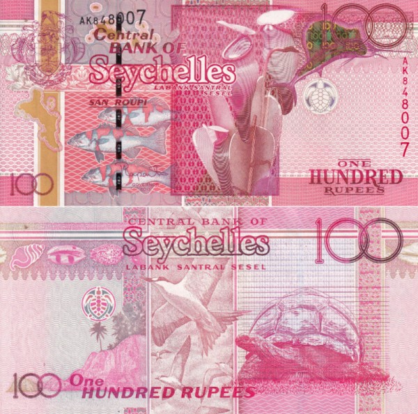 Сейшельские острова 100 рупий 2011 (UNC Pick 44a)
