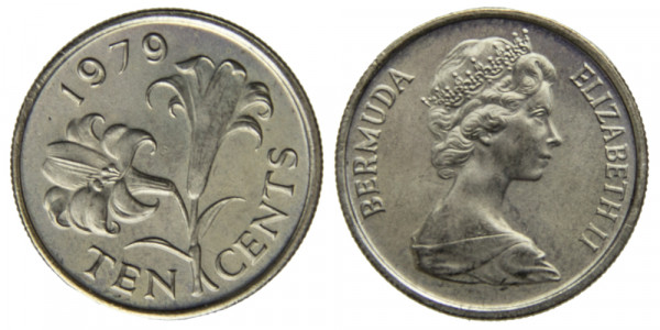 Бермудские острова, 10 центов 1979 год