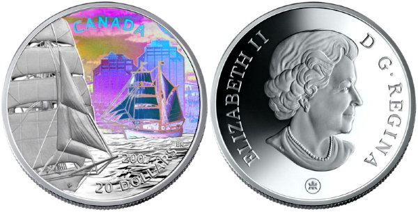 Канада, 20 долларов 2007 год, Бригантина, ПРУФ