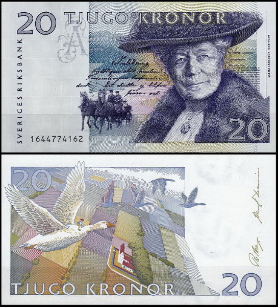Швеция 20 крон 1991-1995 (UNC Pick 61)