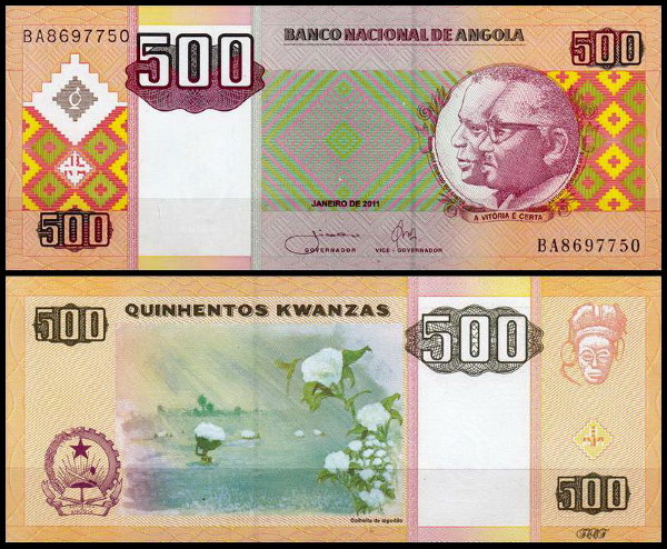 Ангола 500 кванза 2011 (UNC Pick 149b)