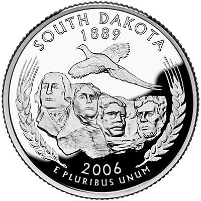 США, 25 центов 2006 год, South Dakota