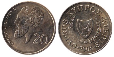 Кипр, 20 центов 2004 год