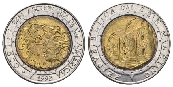 Сан Марино, 500 лир 1992 год
