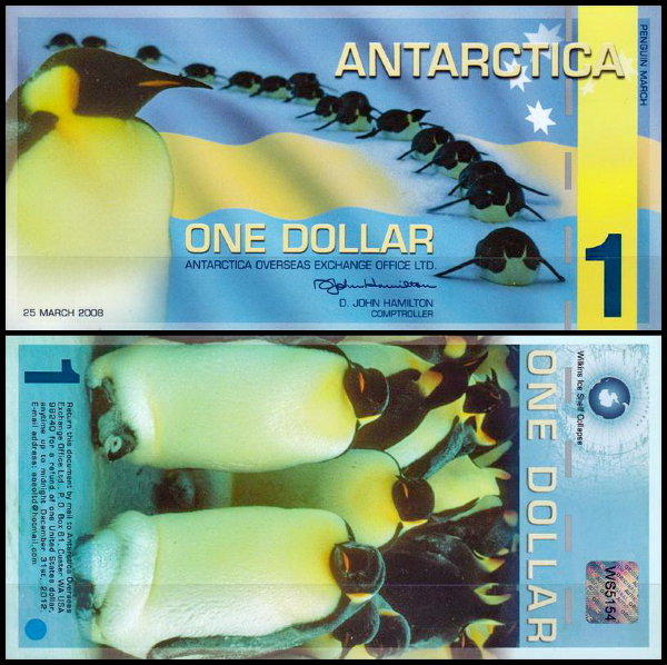 Антарктические территории 1 доллар 2008 год. UNC
