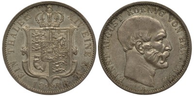 Ганновер 1 талер 1848 Эрнст Август (1837-1851)