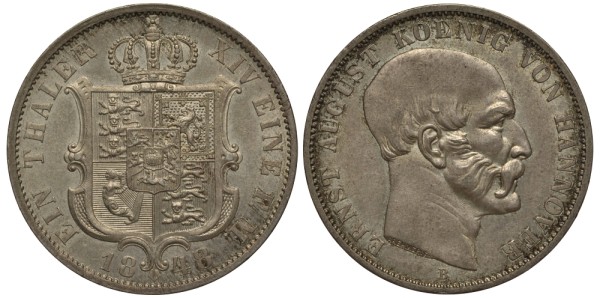 Ганновер 1 талер 1848 Эрнст Август (1837-1851)