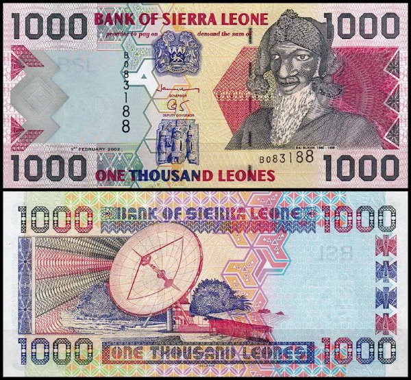 Сьерра Леоне 1000 леоне 2002-2006 (UNC Pick 24)