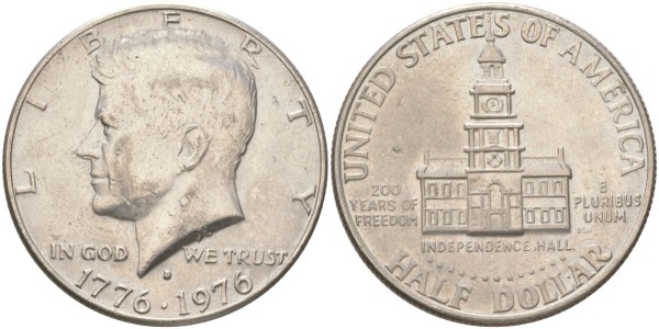 США, 50 центов 1976 год
