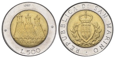 Сан Марино, 500 лир 1987 год