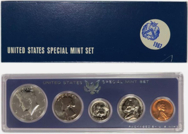 США, Годовой набор 1967 год, Серебро, Special Mint Set