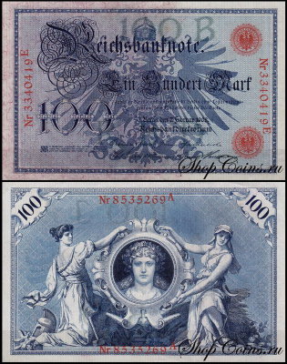 Германия 100 марок 1908 UNC P.33