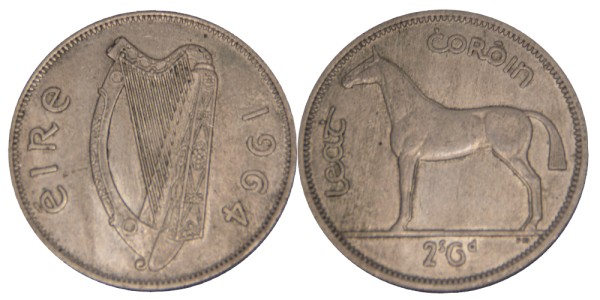 Ирландия, 1/2 кроны 1964 год