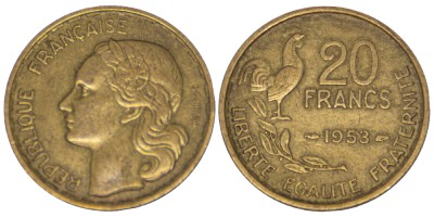Франция, 20 франков 1953 год