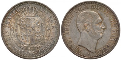 Ганновер 1 талер 1839 A, Эрнст Август (1837-1851)