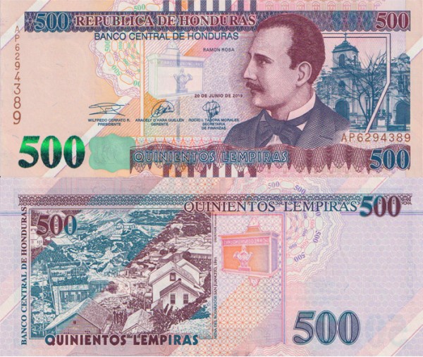 Гондурас 500 лемпир 2019 (UNC Pick 103)