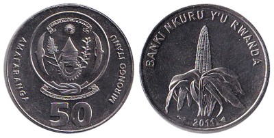 Руанда 50 франков 2011 год