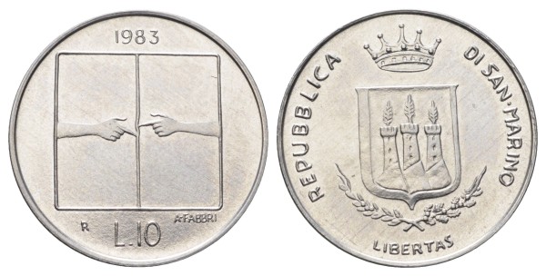 Сан Марино, 10 лир 1983 год