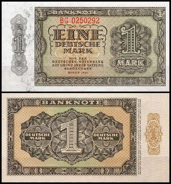 ГДР 1 маркa 1948 (UNC Pick 9b)