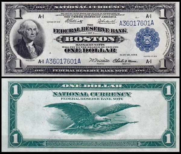 США 1 доллар 1918 (UNC Pick 371) Federal Reserve Bank