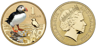 Австралия, 1 доллар 2013 (UNC, бронза) Атлантический буревестник