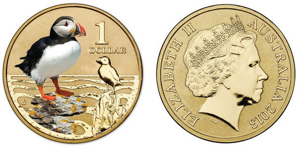 Австралия, 1 доллар 2013 (UNC, бронза) Атлантический буревестник
