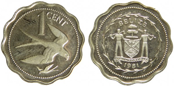 Белиз, 1 цент 1981 год, ПРУФ №2